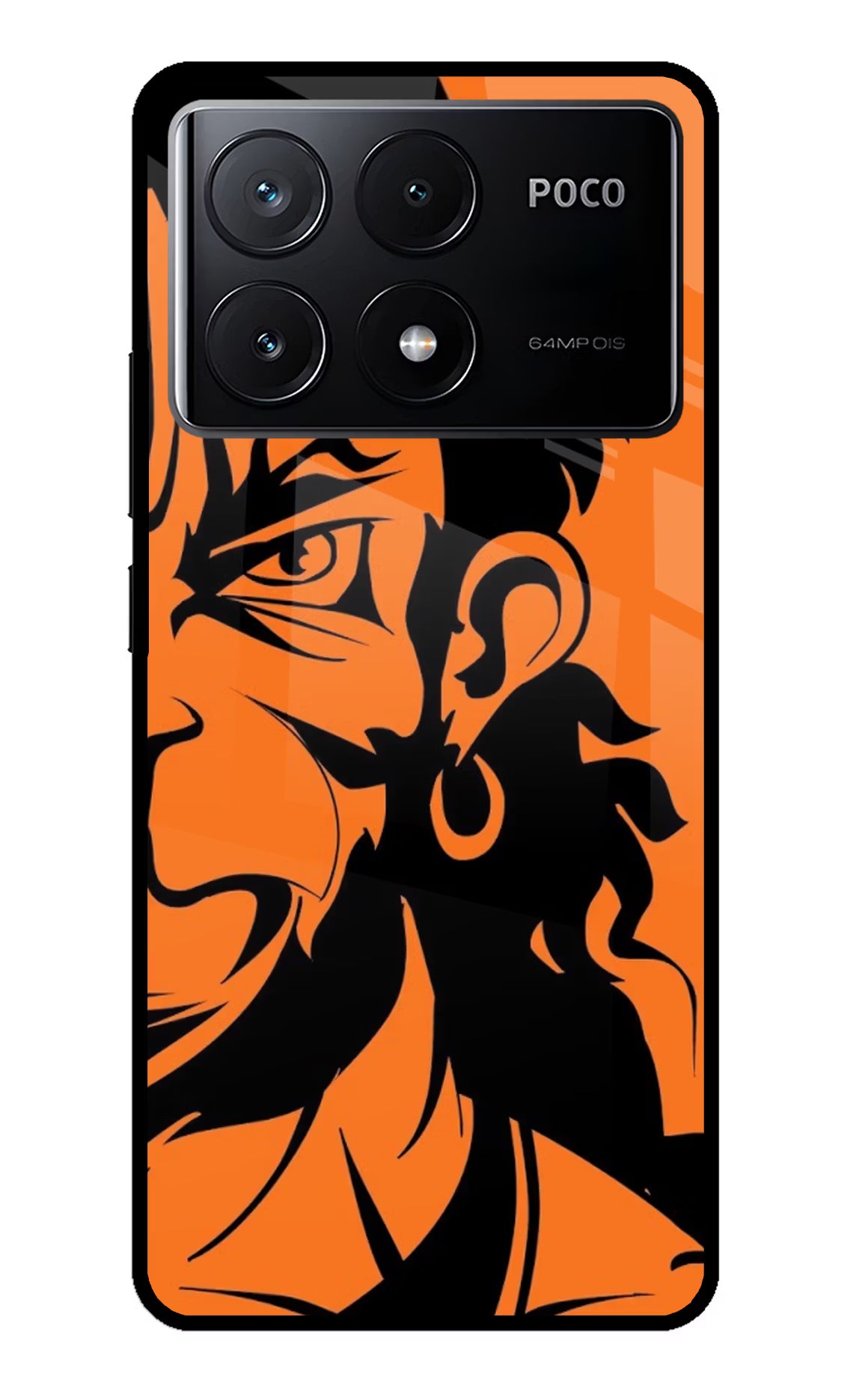 Hanuman Poco X6 Pro Glass Case Back Cover by Casekaro