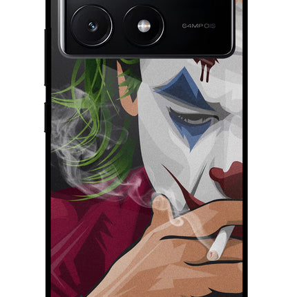 Joker Smoking Poco X6 Pro Glass Case Back Cover by Casekaro