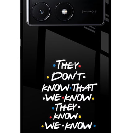 FRIENDS Dialogue Poco X6 Pro Glass Case Back Cover by Casekaro