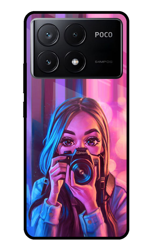 Girl Photographer Poco X6 Pro Glass Case