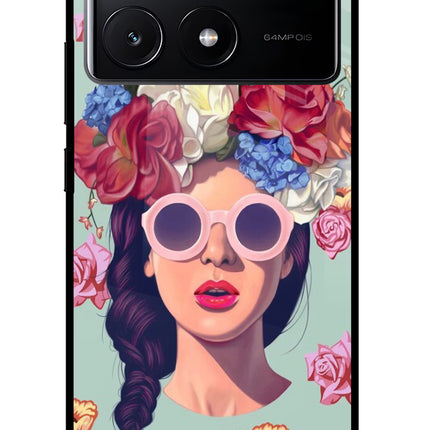 Pretty Girl Poco X6 Pro Glass Case Back Cover by Casekaro