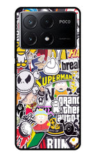 Sticker Bomb Poco X6 Pro Glass Case