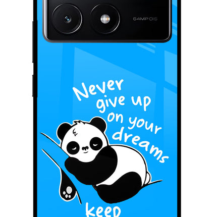 Keep Sleeping Poco X6 Pro Glass Case Back Cover by Casekaro