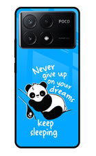 Keep Sleeping Poco X6 Pro Glass Case Back Cover by Casekaro