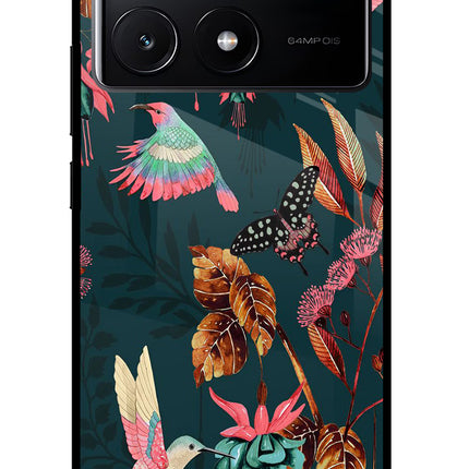 Birds Poco X6 Pro Glass Case Back Cover by Casekaro