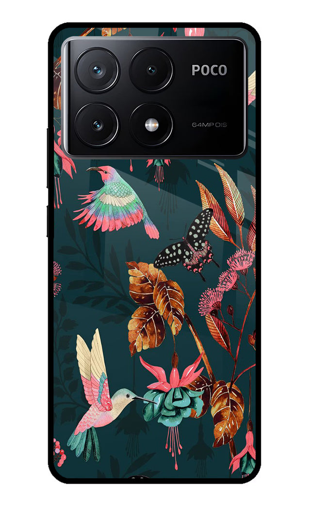 Birds Poco X6 Pro Glass Case