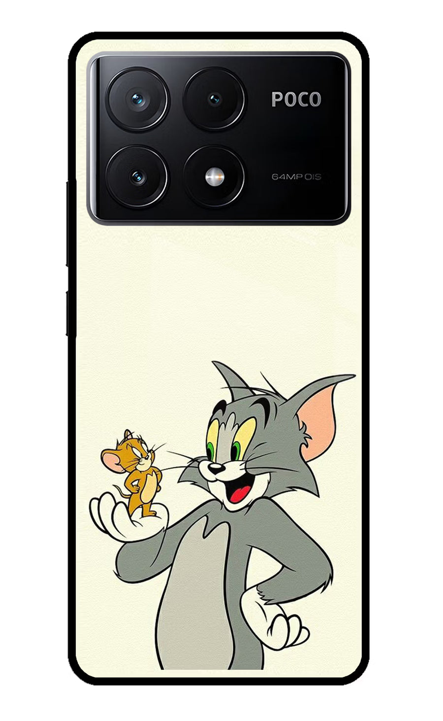 Tom & Jerry Poco X6 Pro Back Cover, Glass case