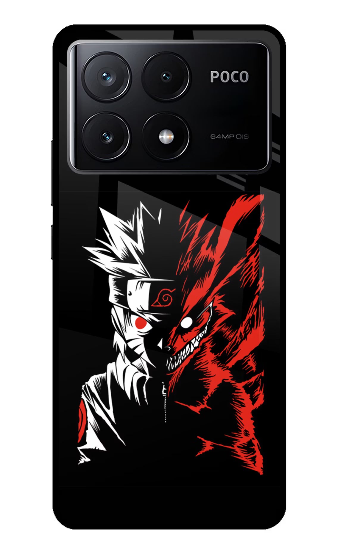 Naruto Two Face Poco X6 Pro Glass Case