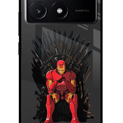 Ironman Throne Poco X6 Pro Glass Case Back Cover by Casekaro