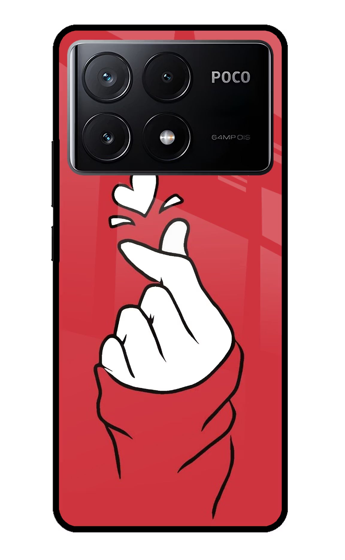 Korean Love Sign Poco X6 Pro Glass Case