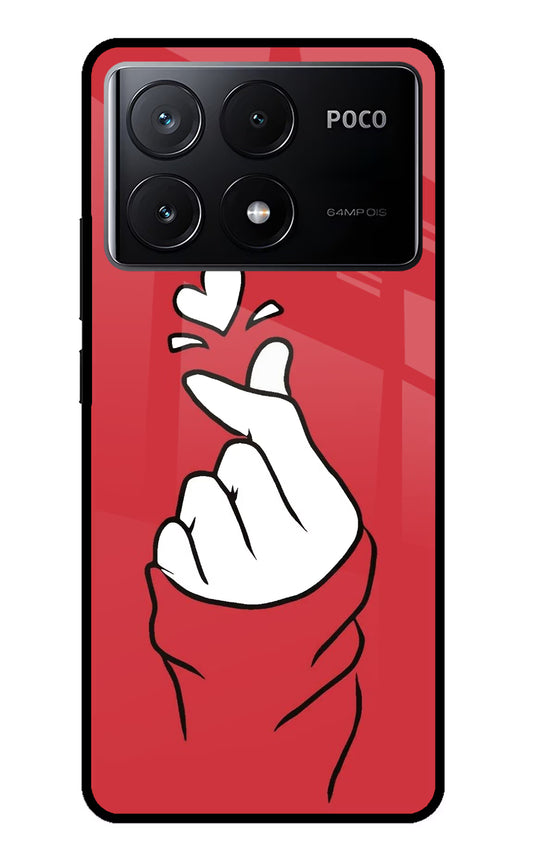 Korean Love Sign Poco X6 Pro Glass Case