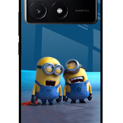 Minion Laughing Poco X6 Pro Glass Case