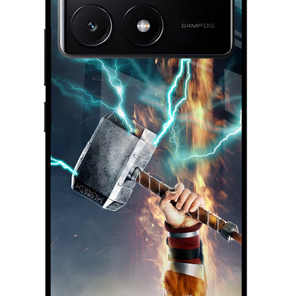 Thor Hammer Mjolnir Poco X6 Pro Glass Case