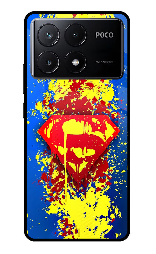 Superman logo Poco X6 Pro Glass Case