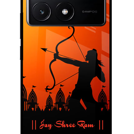 Lord Ram - 4 Poco X6 Pro Glass Case Back Cover by Casekaro