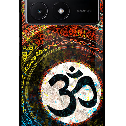 Om Cultural Poco X6 Pro Glass Case Back Cover by Casekaro