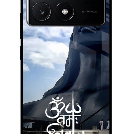 Om Namah Shivay Poco X6 Pro Glass Case Back Cover by Casekaro