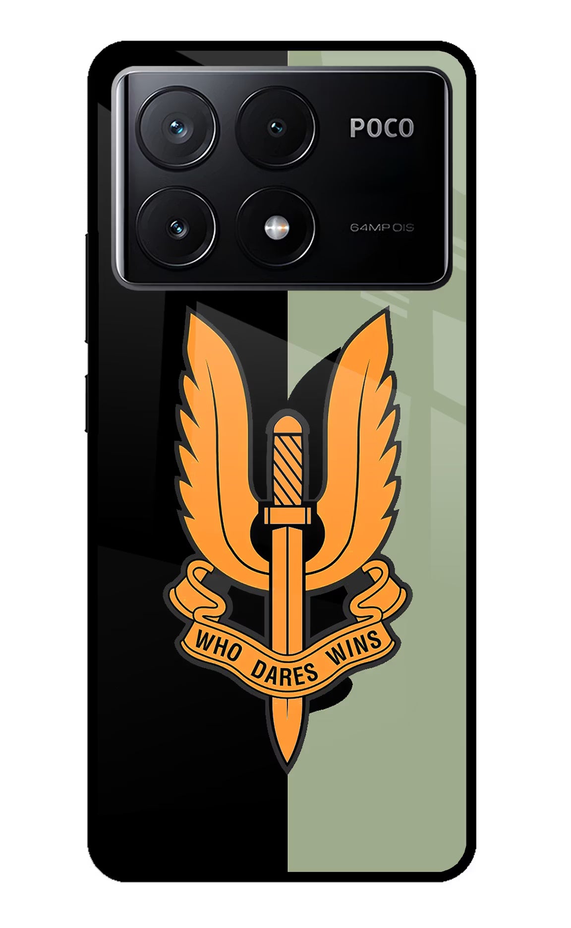 Balidan Logo Poco X6 Pro Glass Case Back Cover by Casekaro