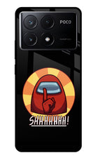 Among Us Shhh! Poco X6 Pro Glass Case