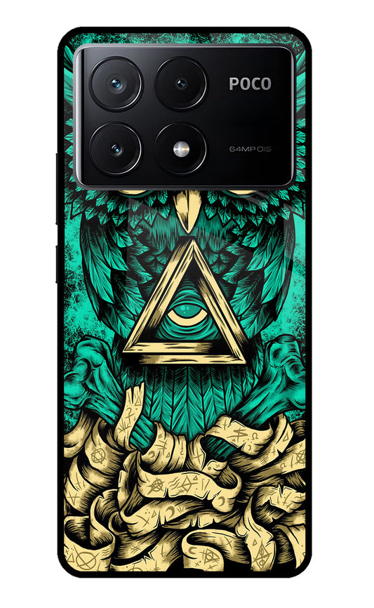Green Owl Poco X6 Pro Glass Case