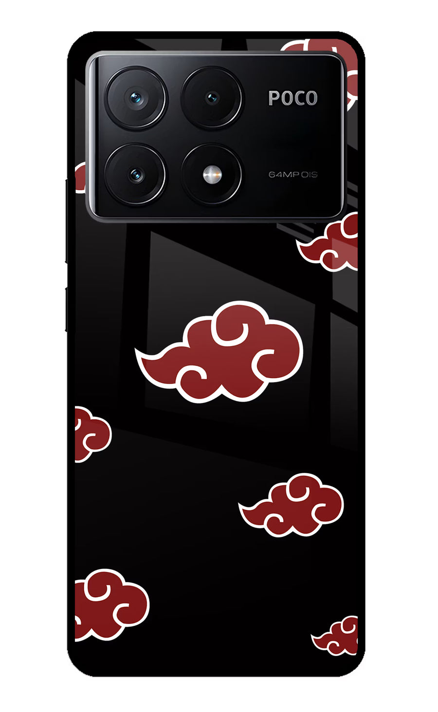 Akatsuki Poco X6 Pro Back Cover, Glass case
