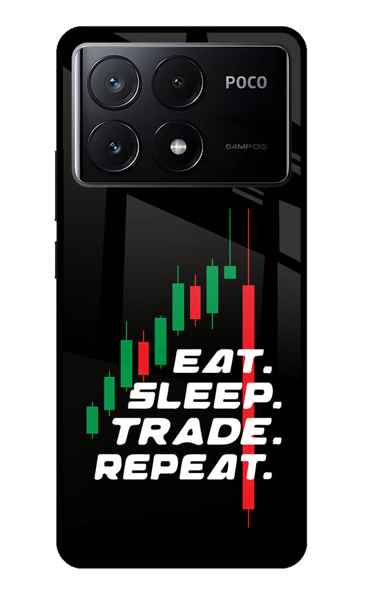 Eat Sleep Trade Repeat Poco X6 Pro Glass Case