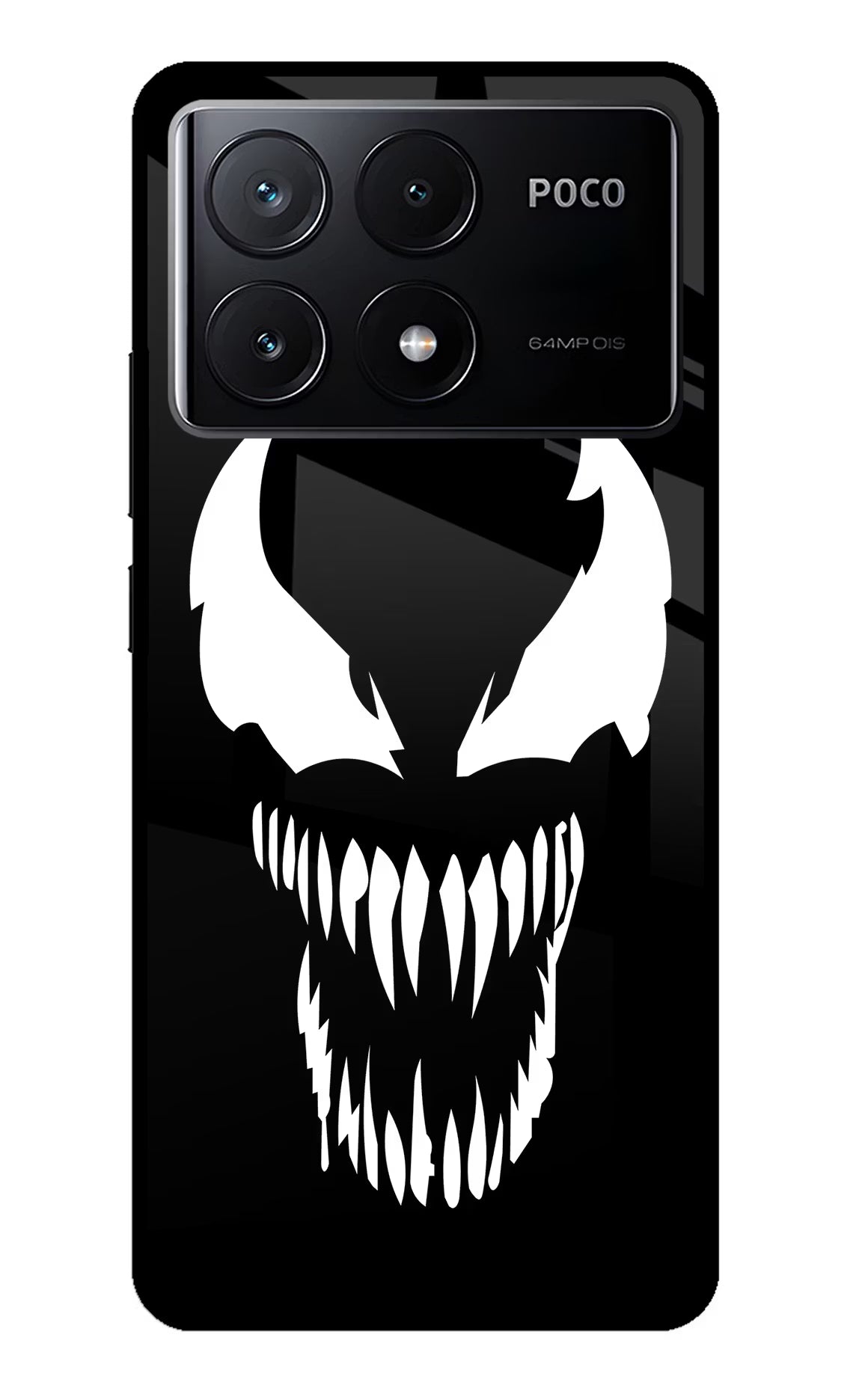 Venom Poco X6 Pro Glass Case Back Cover by Casekaro