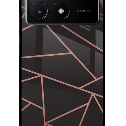 Geometric Pattern Poco X6 Pro Glass Case Back Cover by Casekaro