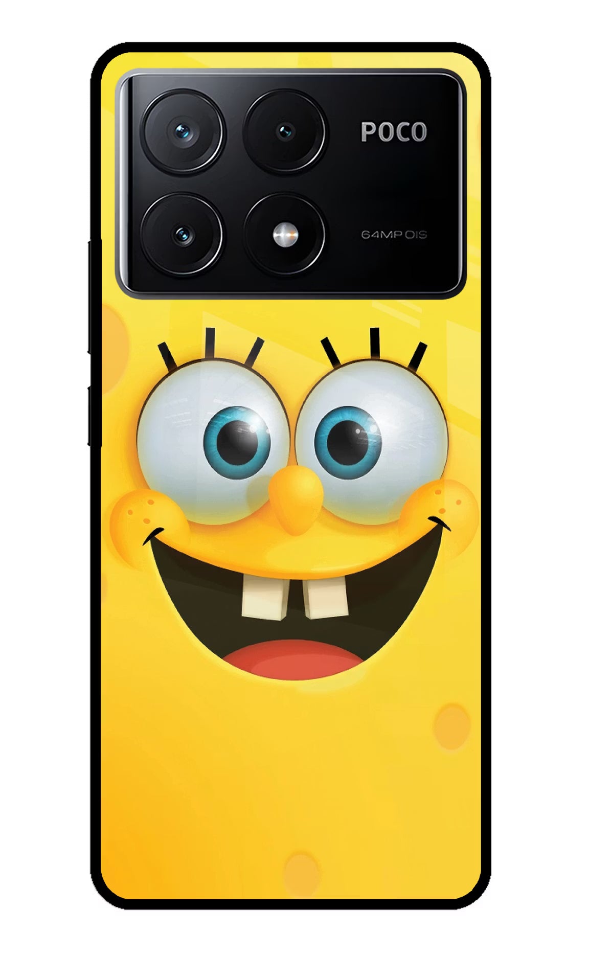 Sponge 1 Poco X6 Pro Glass Case Back Cover by Casekaro