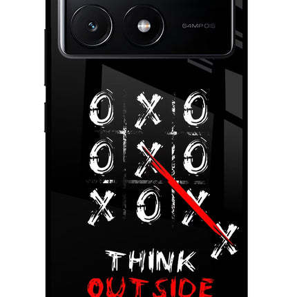 Think out of the BOX Poco X6 Pro Glass Case Back Cover by Casekaro