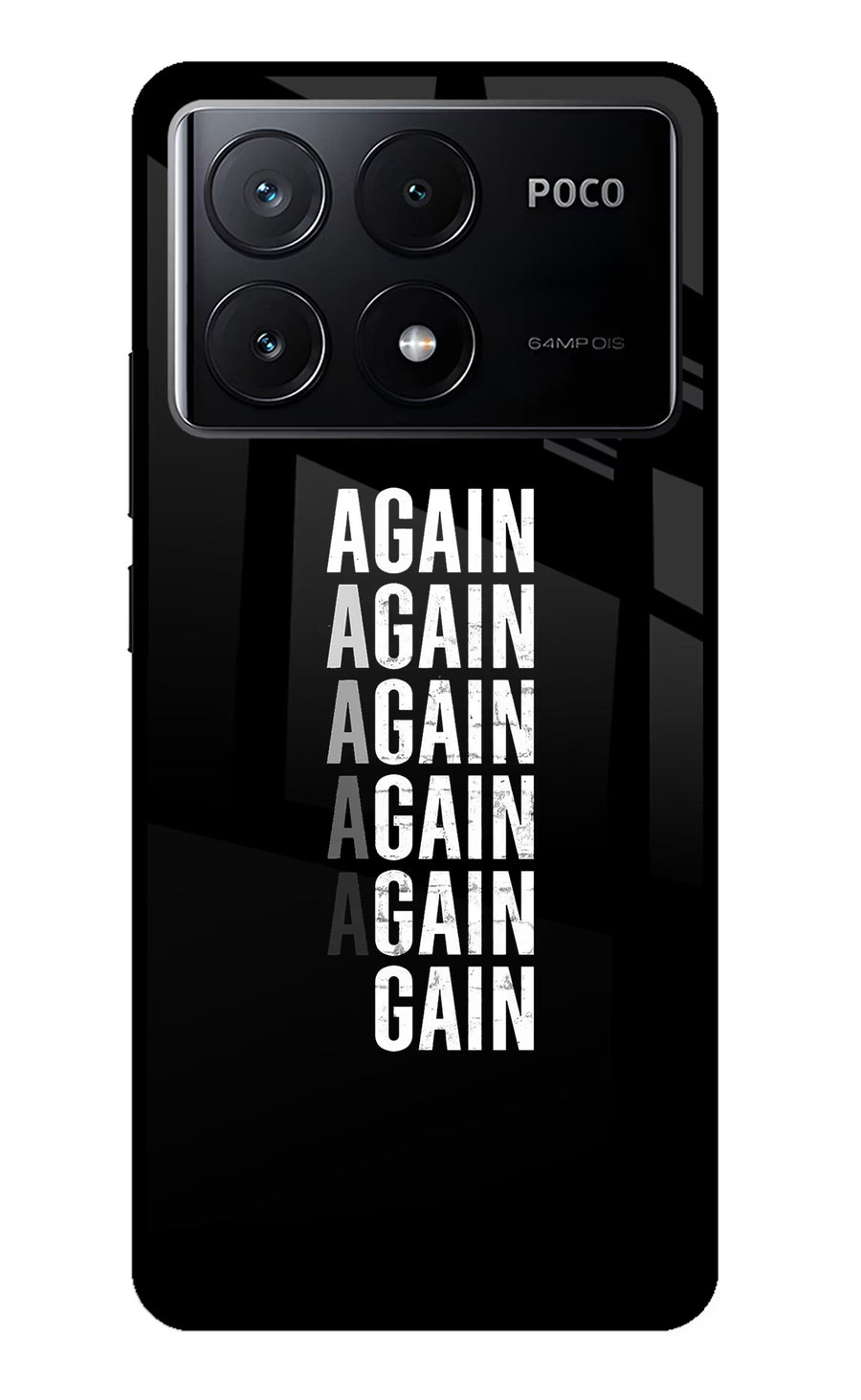 Again Again Gain Poco X6 Pro Back Cover, Glass case