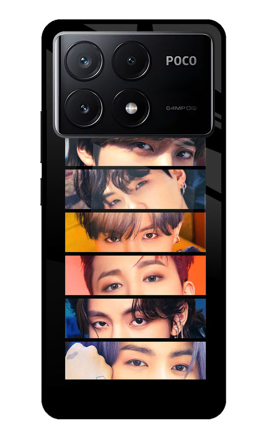 BTS Eyes Poco X6 Pro Glass Case