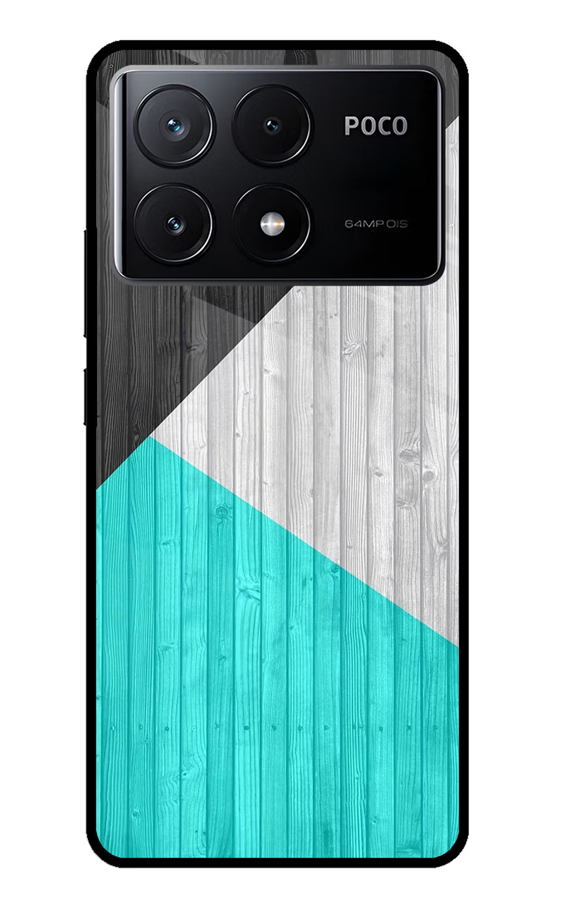 Wooden Abstract Poco X6 Pro Glass Case