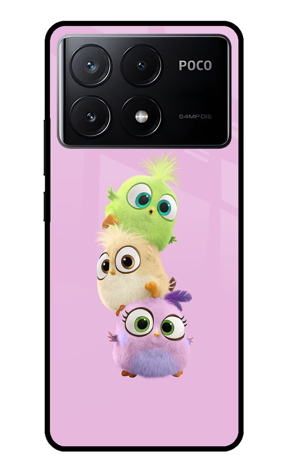 Cute Little Birds Poco X6 Pro Glass Case