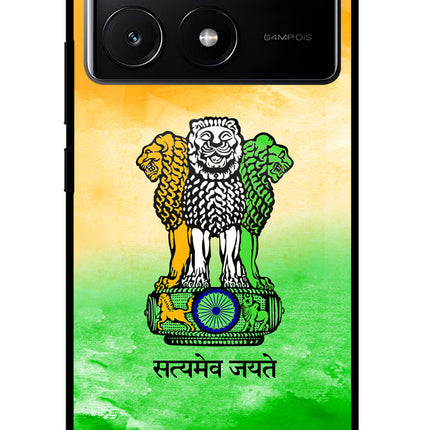 Satyamev Jayate Flag Poco X6 Pro Glass Case