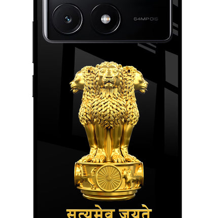Satyamev Jayate Golden Poco X6 Pro Glass Case