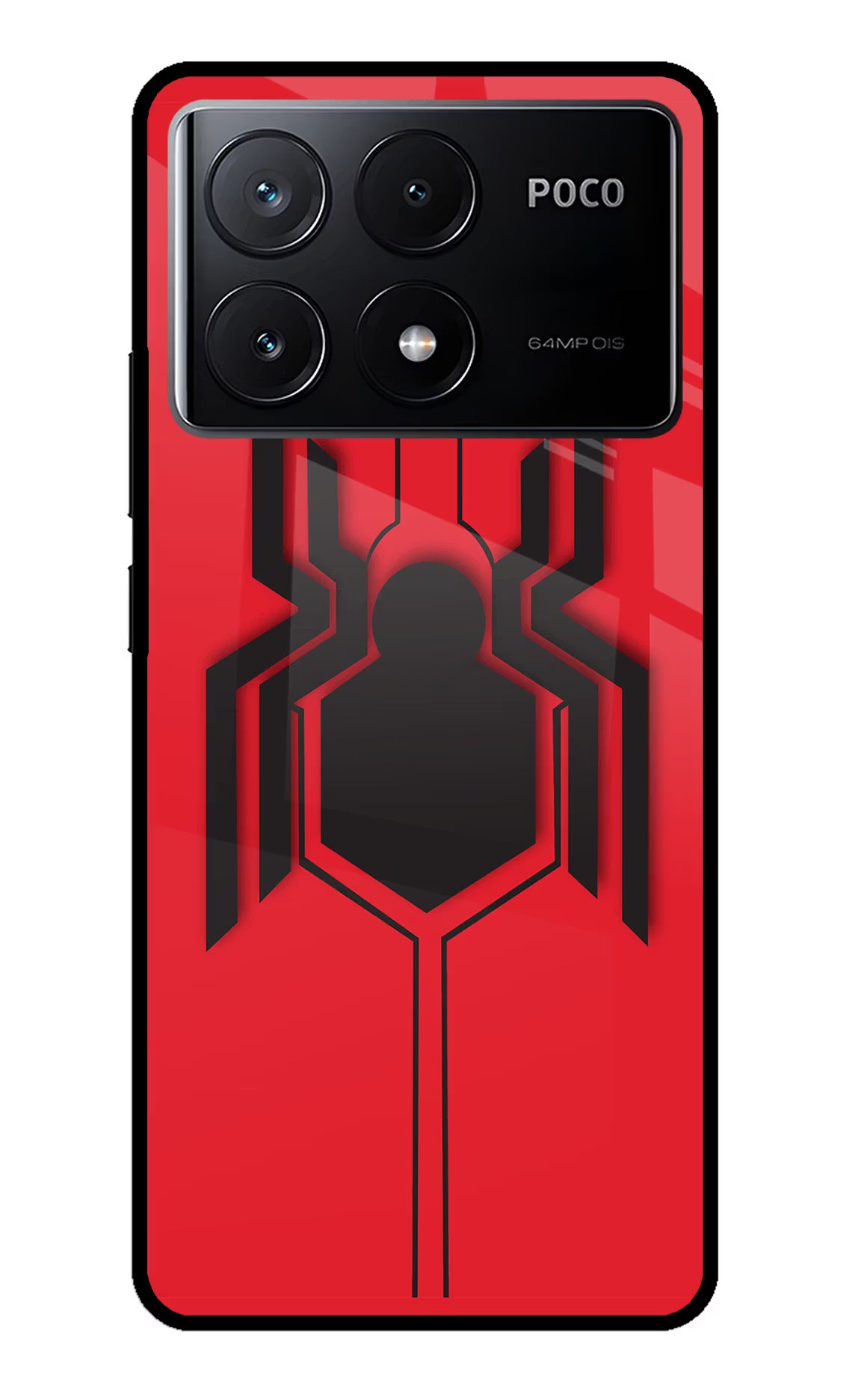 Spider Poco X6 Pro Glass Case Back Cover by Casekaro