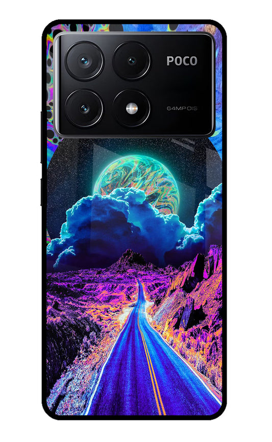 Psychedelic Painting Poco X6 Pro Glass Case