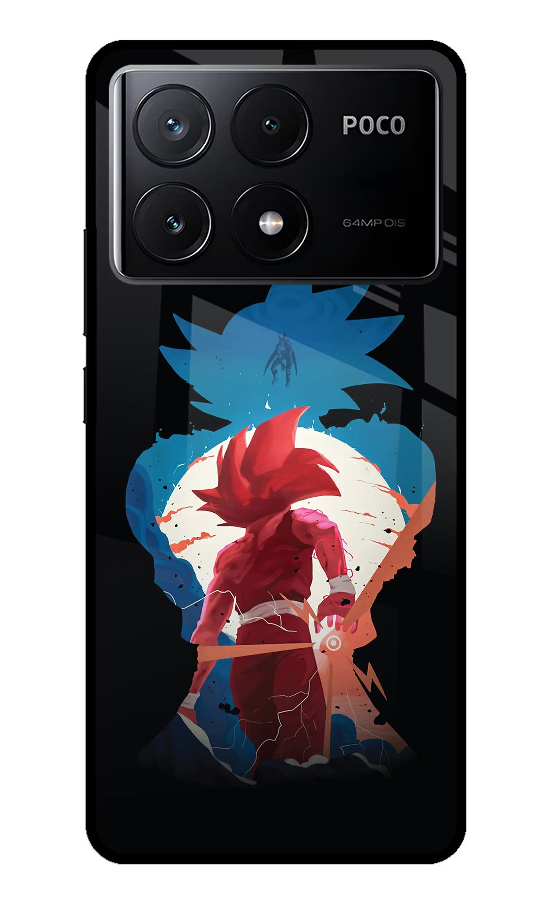 Goku Poco X6 Pro Glass Case Back Cover by Casekaro
