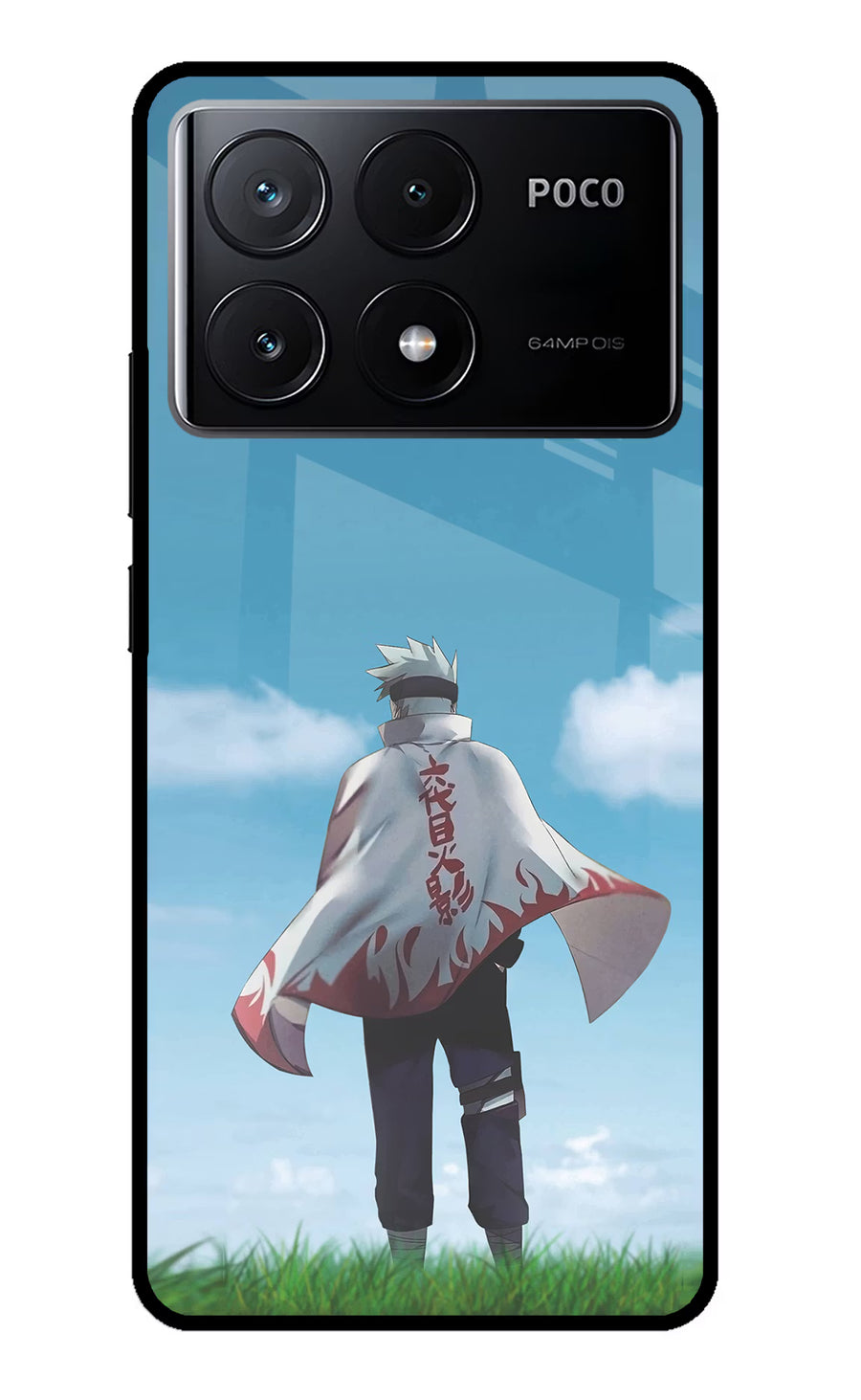 Kakashi Poco X6 Pro Back Cover, Glass case