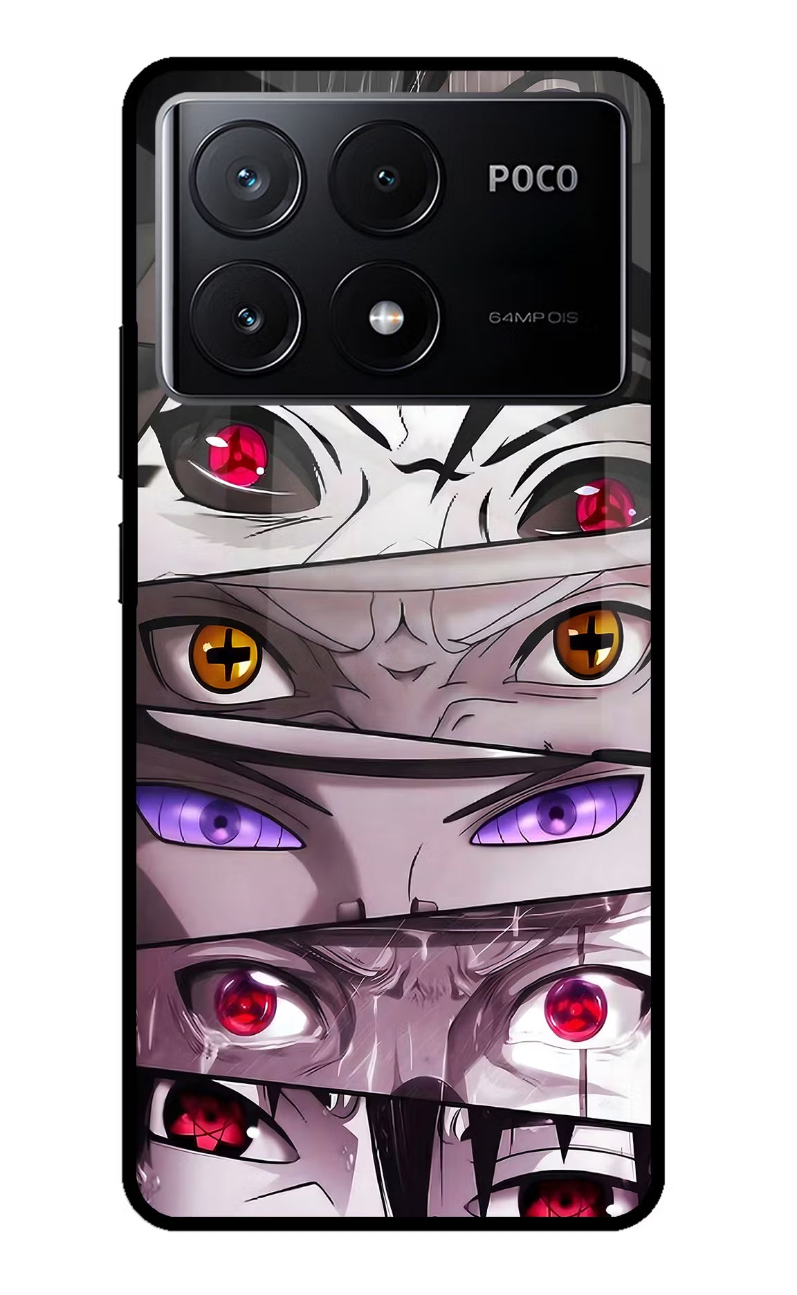 Naruto Anime Poco X6 Pro Glass Case Back Cover by Casekaro