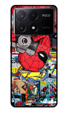 Spider Man Poco X6 Pro Glass Case Back Cover by Casekaro