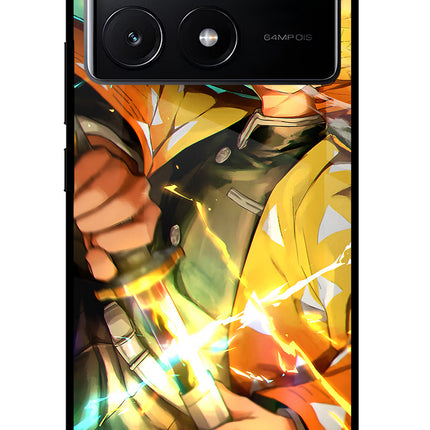 Demon Slayer Poco X6 Pro Glass Case