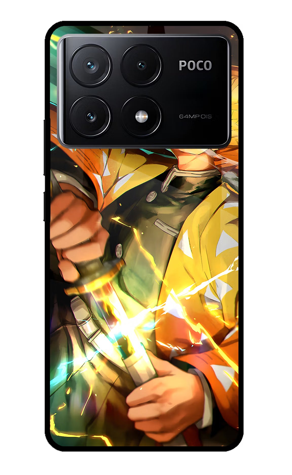 Demon Slayer Poco X6 Pro Glass Case