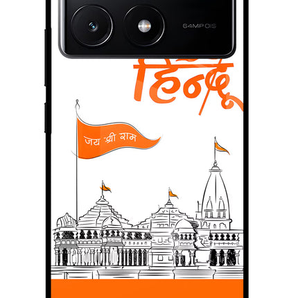 Jai Shree Ram Hindu Poco X6 Pro Glass Case