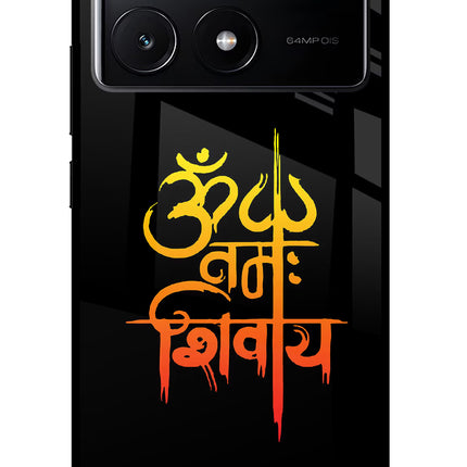 Om Namah Shivay Poco X6 Pro Glass Case Back Cover by Casekaro