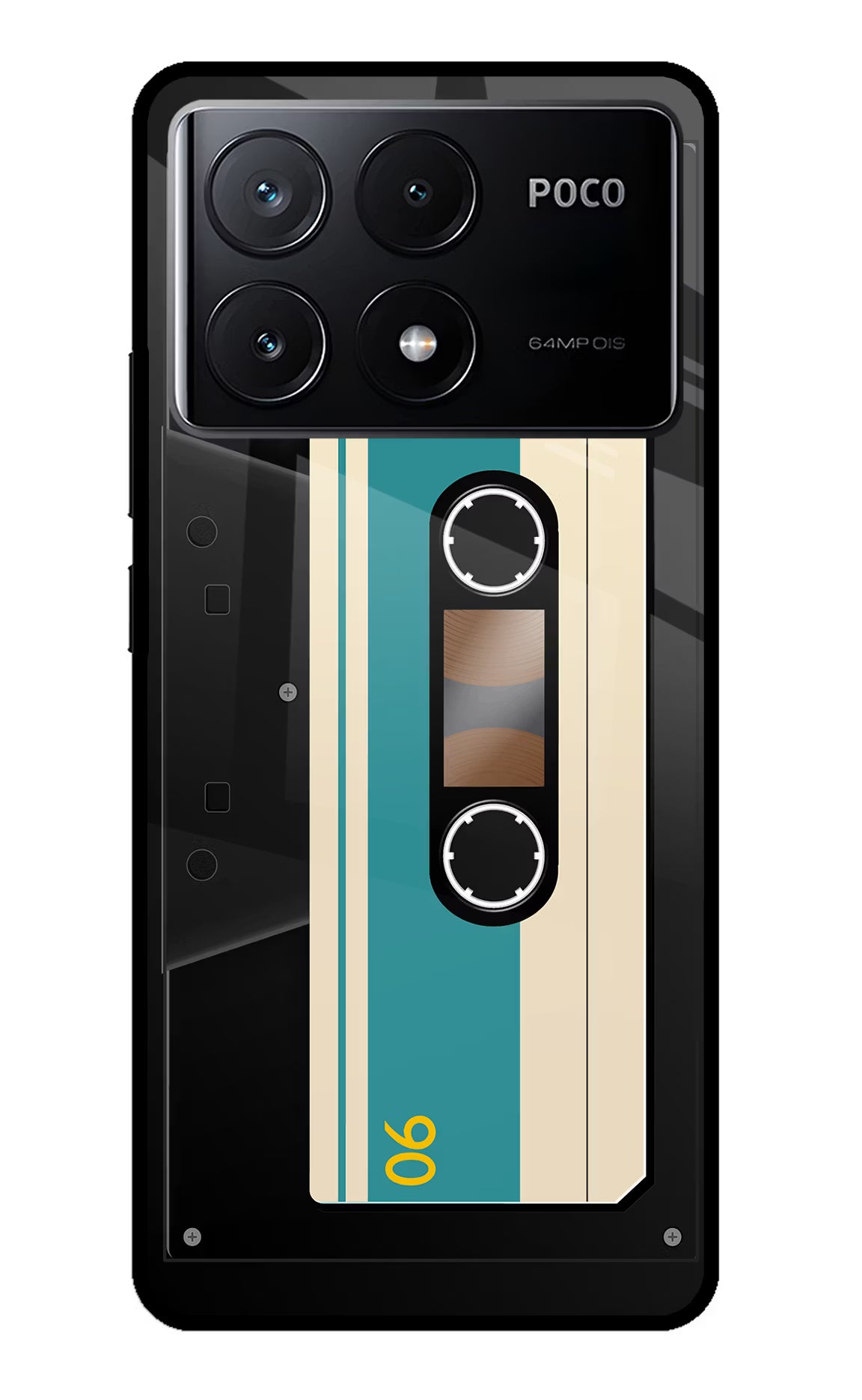 Cassette Poco X6 Pro Glass Case Back Cover by Casekaro