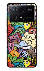 Veggie Doodle Poco X6 Pro Glass Case
