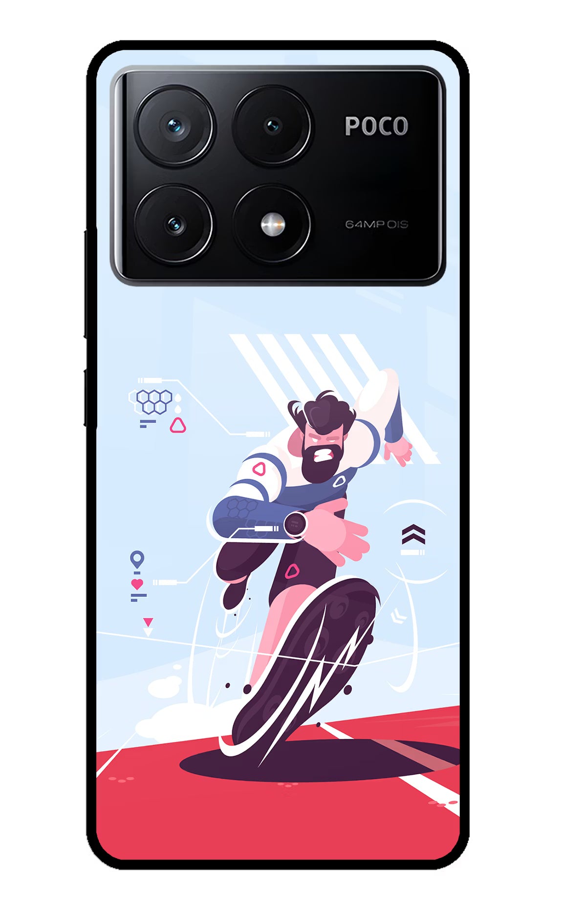 Run Pro Poco X6 Pro Glass Case Back Cover by Casekaro