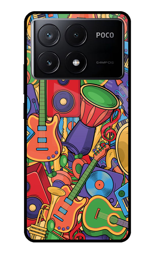 Music Instrument Doodle Poco X6 Pro Glass Case